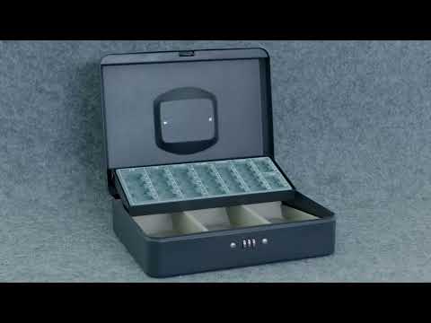 Gambar Krisbow Cash Box Dengan Nomor Kombinasi 30 Cm - Hitam