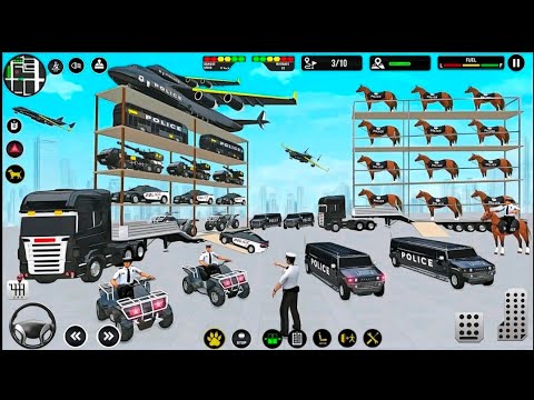 US Police Vehicle Cars Transporting With Truck & Ship 🚢 - Cargo Police Cars & Bikes 2026