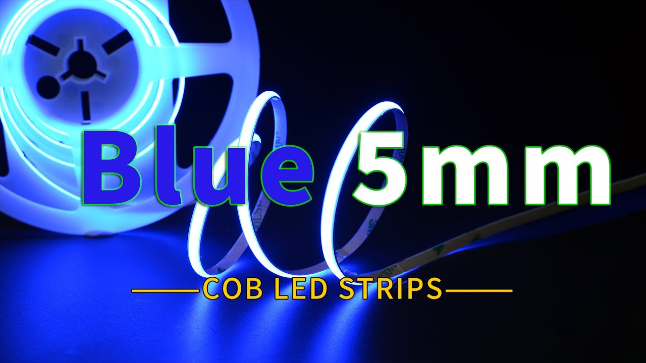 Blue led strip lights--5mm cob light strip review