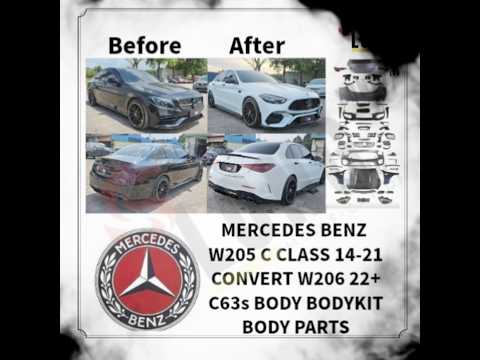 mercedes benz c class 2014-2021 w205 conversion 2025 w206 c63s bodykit body parts