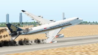 TWO Continues Bird-Strikes | Crash Emergency Landing by Big Airplane | XP11