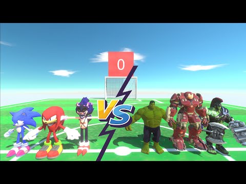 Team Knuckles vs Team Hulk - Animal Revolt Battle Simulator