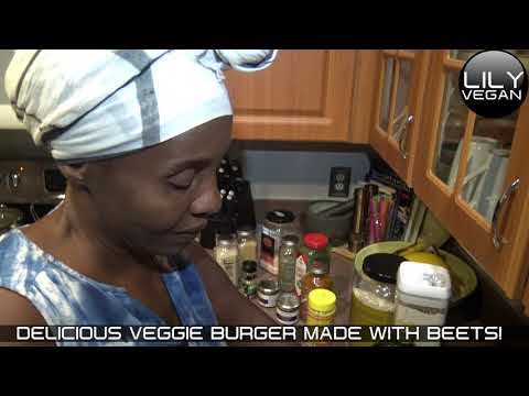 DELICIOUS VEGGIEBURGER MADE WITH BEETS! - LILYVEGAN
