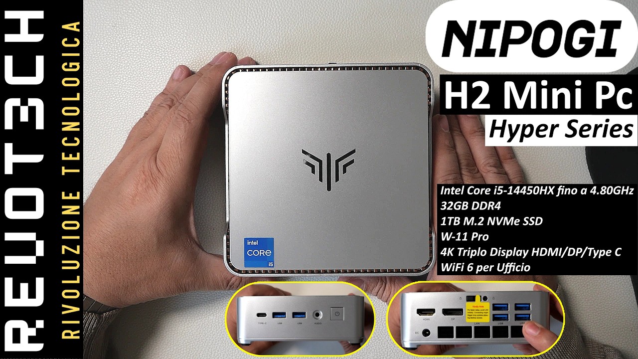 NIPOGI H2 Mini Pc Desktop i5 14450HX. Potente e Versatile - Review