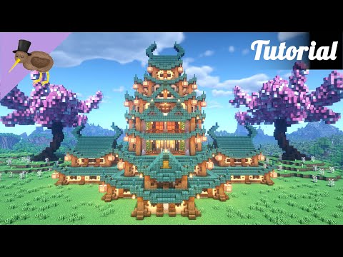 Classy Kiwi Minecraft - Minecraft Japanese Castle Tutorial - How to Build