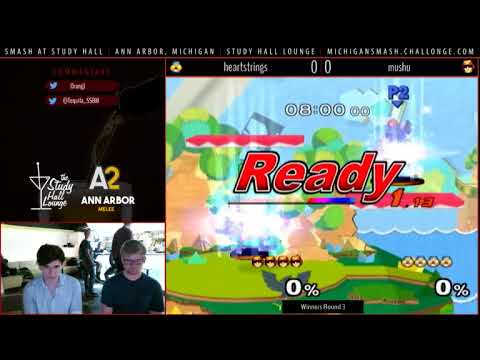 Smash At Study Hall 15  - heartstrings (Sheik) vs. mushu (CFalcon) Smash Melee Winners Round 4