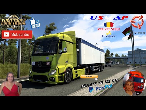 Euro Truck Simulator 2 (1.44) Mercedes Actros MP4 fix v1.8 by Galimin [1.44] + DLC's & Mods