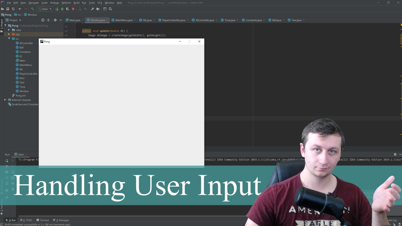 Handling User Input | Java Pong Part 3