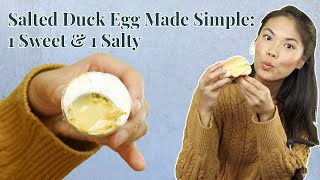 SIMPLE Salted Duck Egg Recipes 2 Ways: SWEET Lava Custard Bun & SAVORY Tomato Salad