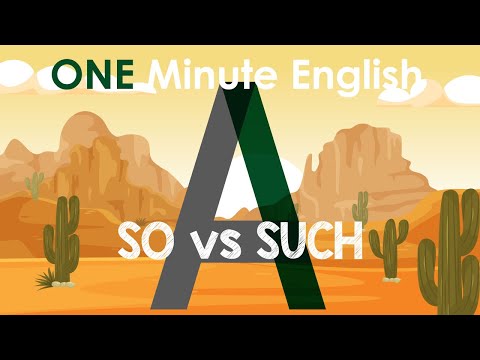 SO vs SUCH : English Grammar