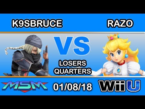 MSM 128 - K9sbruce (Sheik) Vs. tHB | Razo (Peach) Losers Quarters - Smash 4