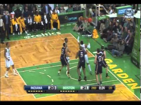 Jared Sullinger Offensive Rebound vs Pacers 1/4/12