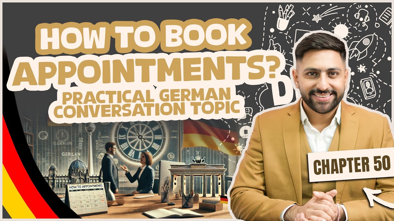 Chapter 50: How to Book Appointments?Practical German Conversation Topic|Learn German A1 Series 2025