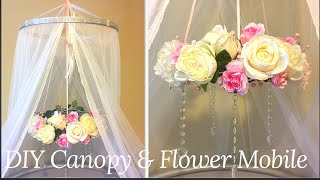 DIY Canopy and Flower Mobile for Crib