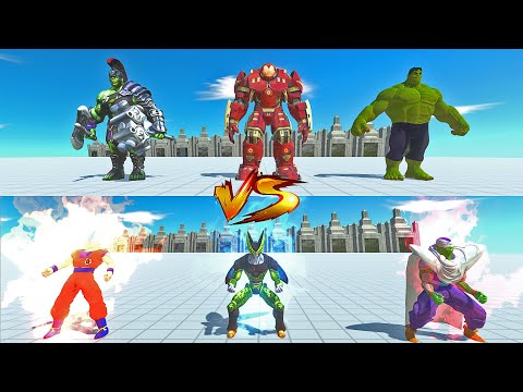 X3 HULK VS GOKU + CELL PERFECT VS PICCOLO - Animal Revolt Battle Simulator