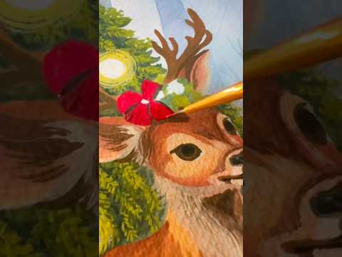 วาดภาพวันคริสต์มาส (Christmas)🌲🎄🎄🤶🤶#art #drawing #painting #christmas #dear #คริสต์มาส