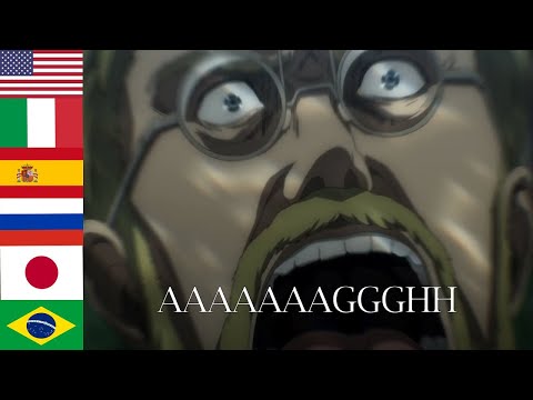 "Zeke's Scream" in 6 languages || Attack On Titan Season 4
