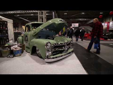 Crazy Hot Rod and some muscle cars at Classic Car Show NEC