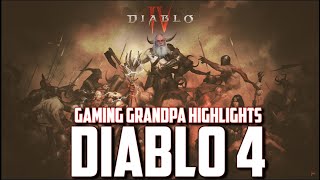 Diablo 4 action barb and wizzy time action with Gaming Grandpa