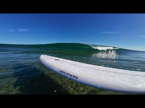GLASSY A-FRAMES ON AN EMPTY CARIBBEAN BEACH | RAW POV SURF