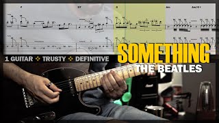 Something | Guitar Cover Tab | Guitar Solo Lesson | Backing Track with Vocals 🎸 THE BEATLES