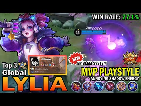 LYLIA TOP GLOBAL GAMEPLAY | MVP PLAYSTYLE, ANNOYING SHADOW ENERGY | MOBILE LEGENDS