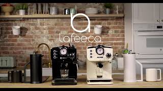 Lafeeca Espresso Machine with Milk Frother Steam Wand (Beige)