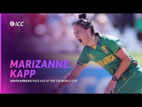 South Africa's pace ace Marizanne Kapp in action | WT20WC