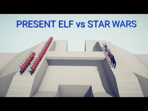 PRESENT ELF Team vs STAR WARS Team - Totally Accurate Battle Simulator TABS