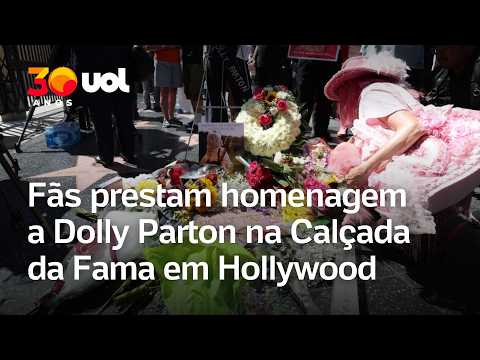 Dolly Parton é homenageada por fãs de várias gerações na Calçada da Fama em Hollywood