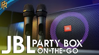 JBL PartyBox On-The-Go - 100W Portable Party Speaker with built-in lights and Wireless Microphone
