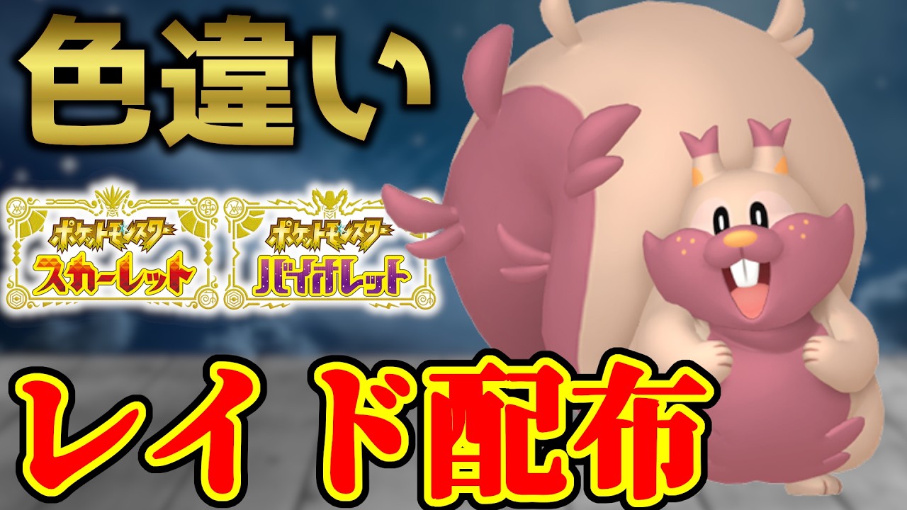 【ダブル配布！】 色ヨクバリス 色レイド配布 shiny raid 【ポケモンSV】#参加型配信
