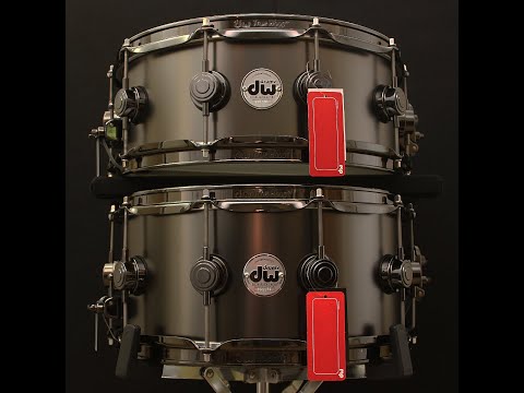 DW Collectors Satin Black Over Brass 5.5" x 14" Snare Drum w/ VIDEO! image 7