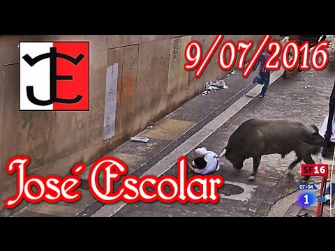 3º Tercer Encierro SAN FERMÍN 2016 - José Escolar (9/07/2016)