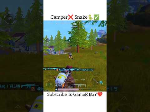 Camper ❌ Snake🐍✅ #shortvideo #funny #trending #bgmi #pubgmobile #shorts #viral