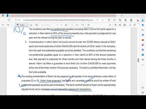 Capital Reconstruction Tutorial Proposal 1