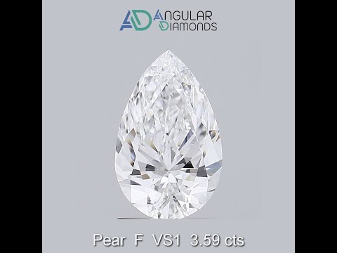Pear F VS1 3.59 Carat IGI CVD HPHT Lab Grown Created Diamonds