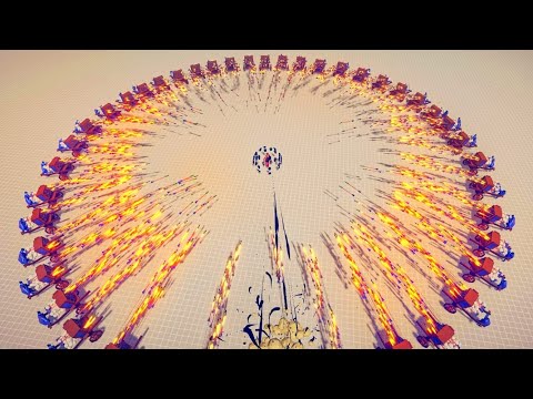 DARK PEASANT vs 100x UNIT CIRCLE - Totally Accurate Battle Simulator TABS