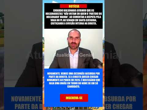 EDUARDO BOLSONARO AVISA: “NINGUÉM MANDA NO ELEITOR BOLSONARISTA!”