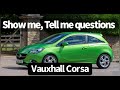 Vauxhall Corsa Show Me Tell Me Questions Answers For The UK Driving Test
