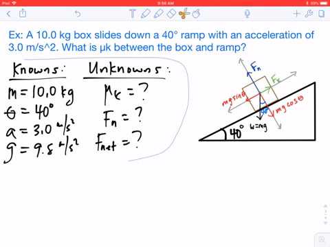 How to Solve Coefficient of Friction Down a Ramp