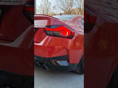 new BMW m240i coupe 2022 red + akrapovič exhaust system COLD START SOUND
