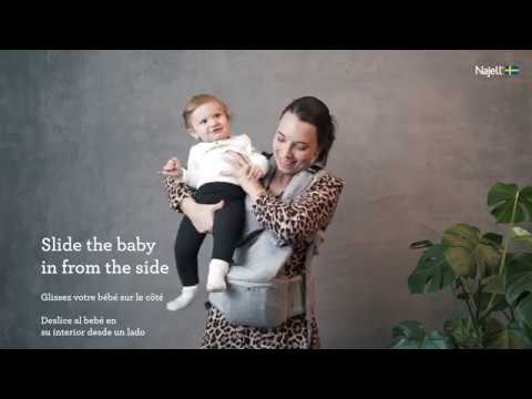 Najell Original Baby Carrier Hip Seat Position 6-36 Months English - French - Spanish
