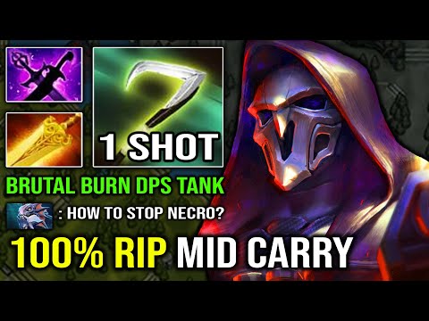 How to 100% DELETE Mid Like a Pro Necrophos with 14Min Godlike Brutal AoE Burn Radiance DPS Dota 2