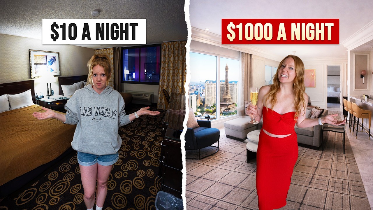 Vegas on a Dime vs. a Grand: $10 vs. $1000 Hotel Room - Is Luxury Worth It?