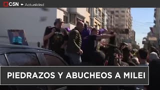 INCIDENTES y TENSIÓN en la CARAVANA de MILEI en Lomas de Zamora