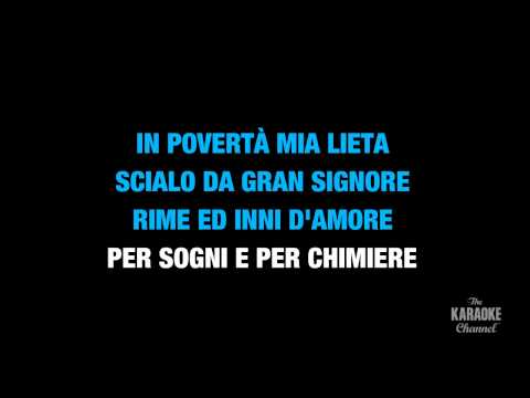 Che gelida manina in the Style of "Traditional" karaoke video with lyrics (with lead vocal)