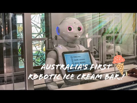 Robots serving ice cream|Niska Robotic Ice cream Bar|Melbourne, Australia