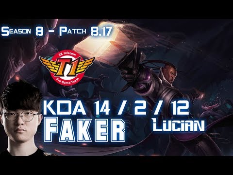 SKT T1 Faker LUCIAN vs KASSADIN Mid - Patch 8.17 KR Ranked