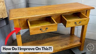 Classy RESTORATION/MAKEOVER of a simple Console Table